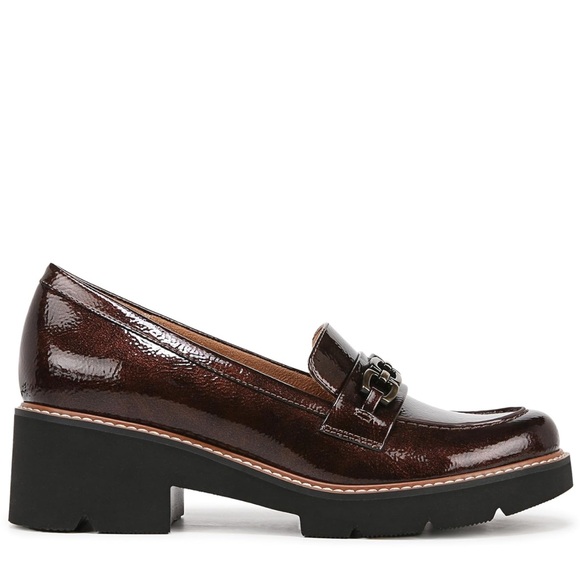 Naturalizer 6.5 Wide NEW Cabana loafer Lug sole Patent Faux Leather - Picture 5 of 7